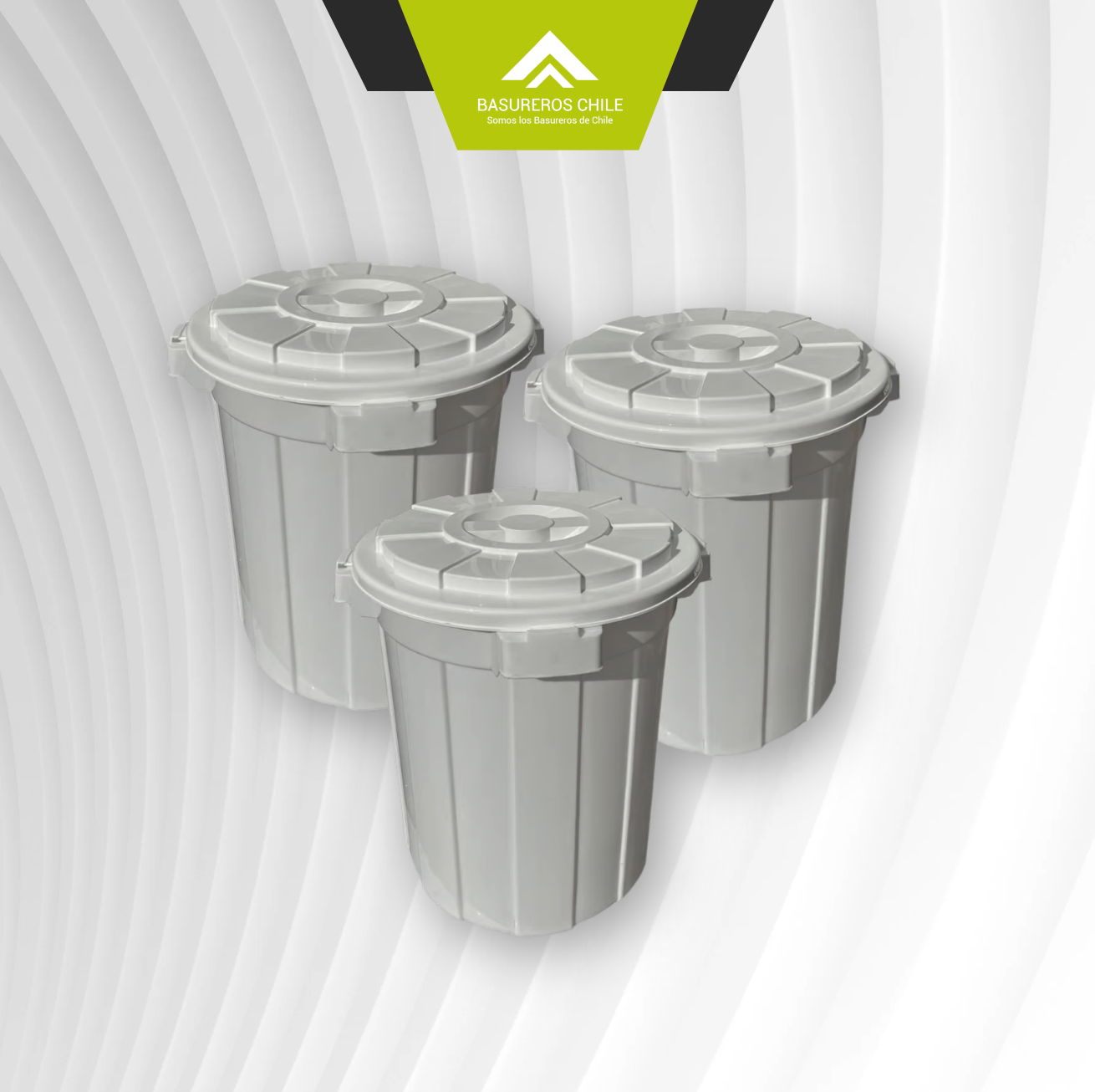 Basurero 65 Litros Tapa Hermética