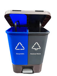 Basurero doble pedal 16lts reciclaje